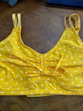 Cacique Bright Yellow Bikini Top with Thin Straps